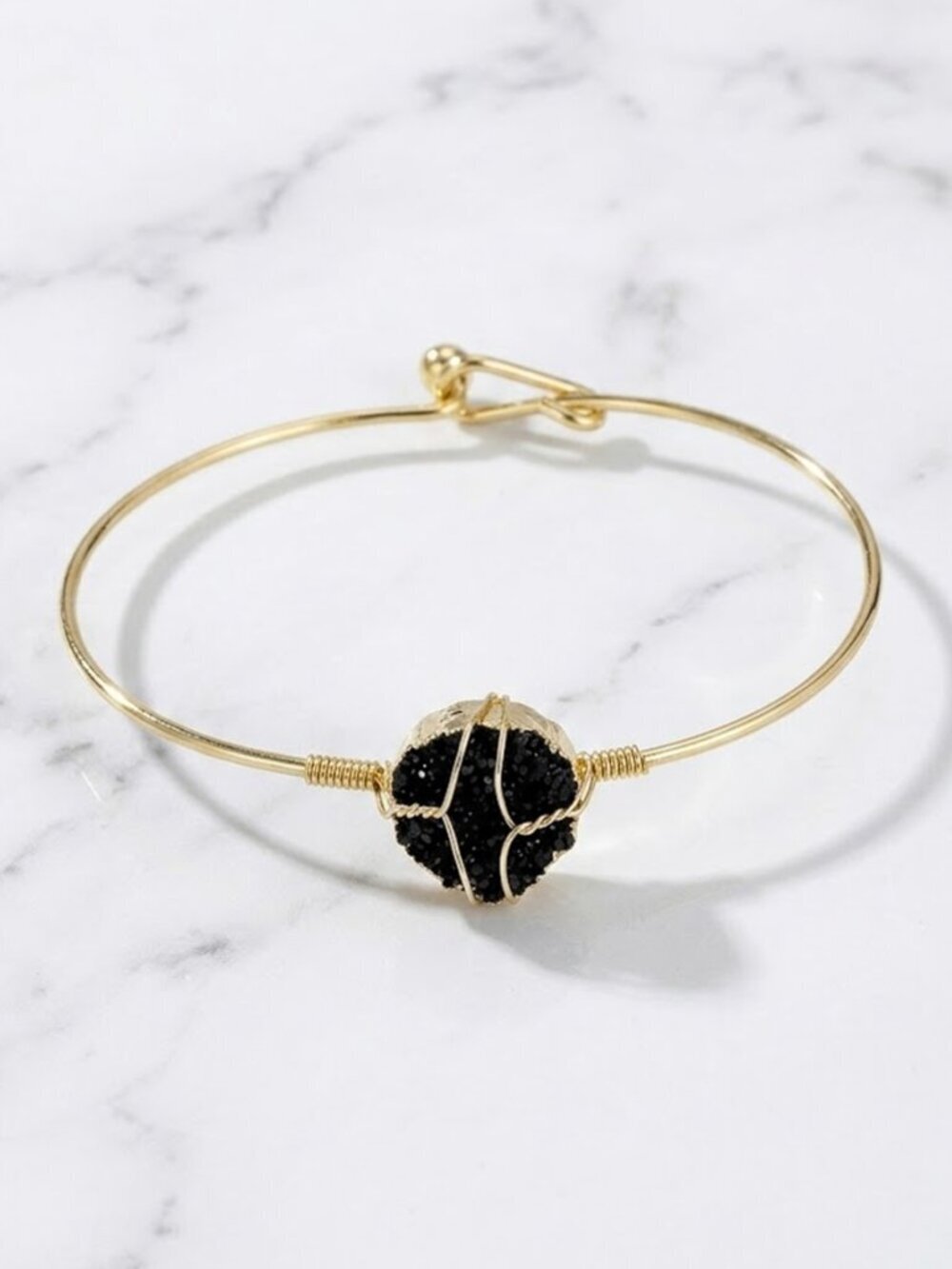 Black Ladies Fashionable Wire Stone Bracelet